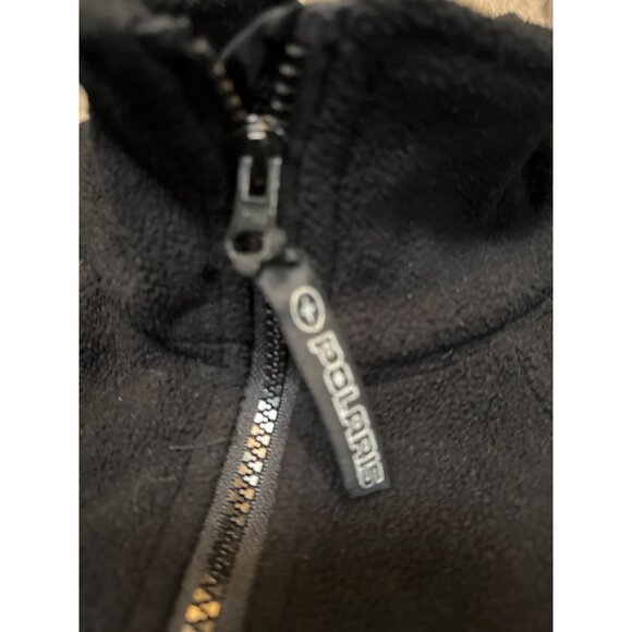 Polaris Mens Black Fleece Jacket L 100% Polyester With Zippered Pockets & Logo E - Picture 6 of 13